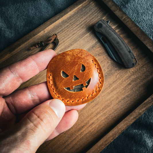 Leather EDC Coin Slip - Halloween Edition