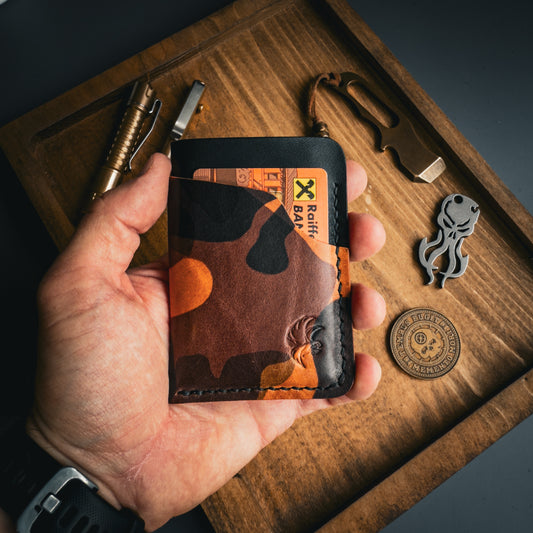 Black Camouflage Leather Wallet