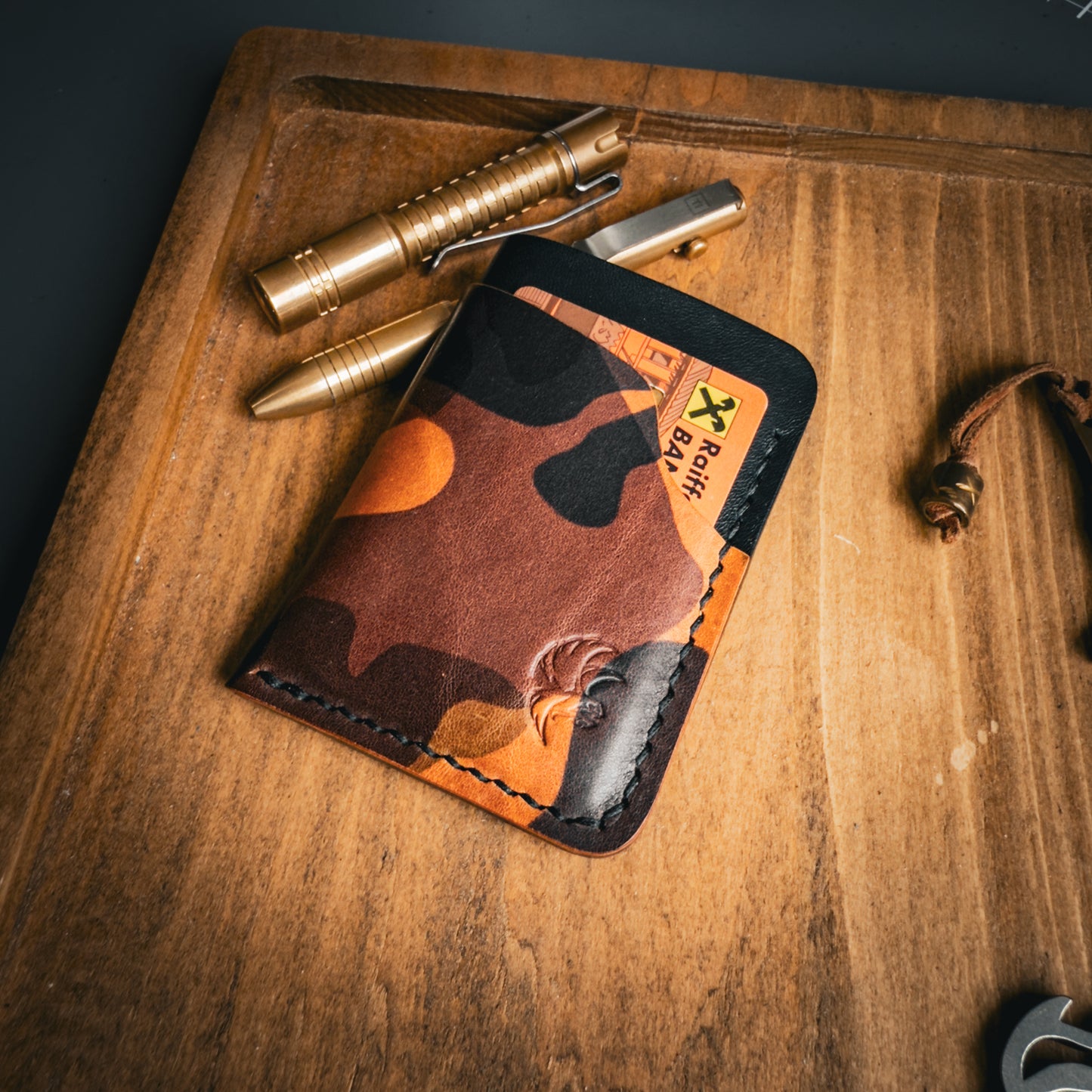 Black Camouflage Leather Wallet