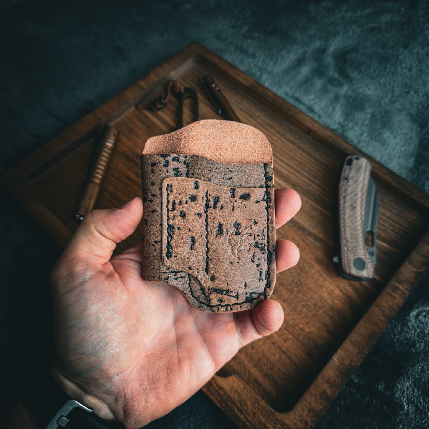 EDC Pocket Organizer (Cork Taupe Leather)