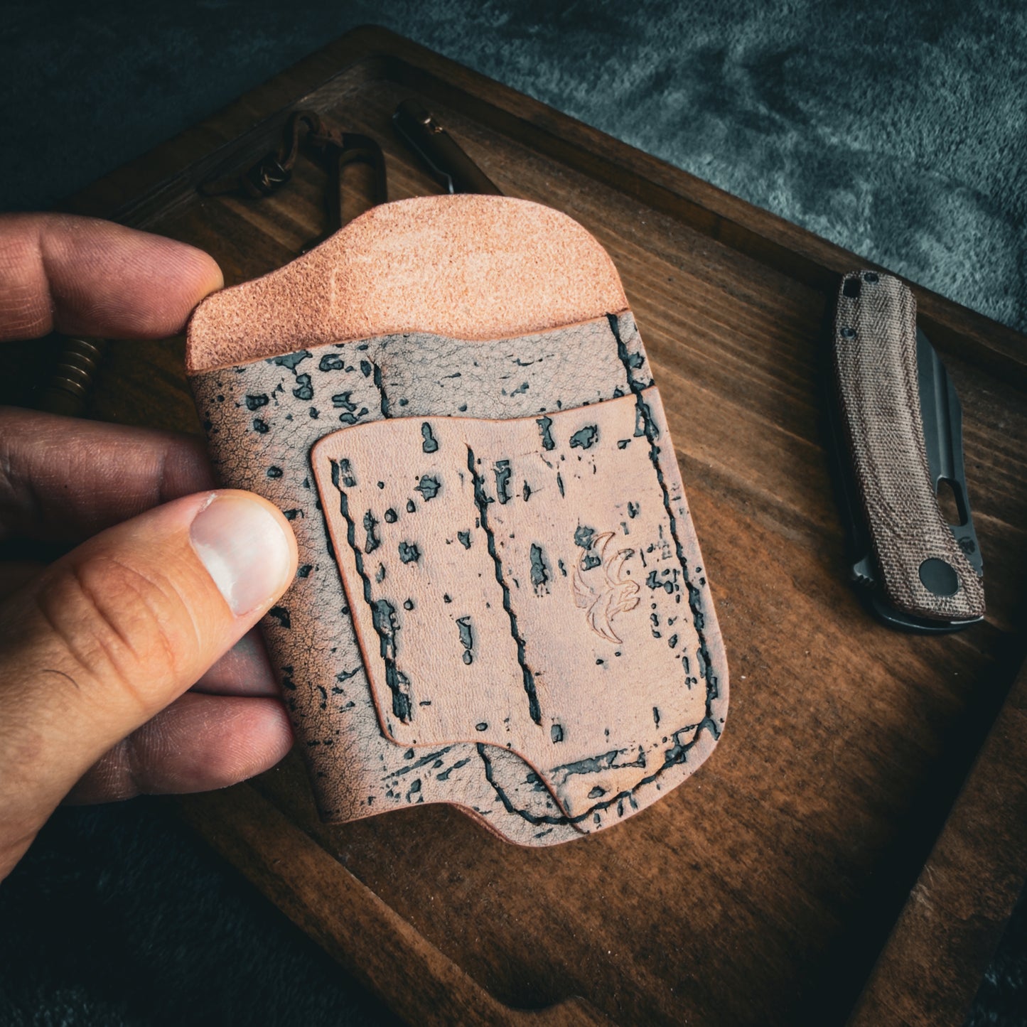 EDC Pocket Organizer (Cork Taupe Leather)