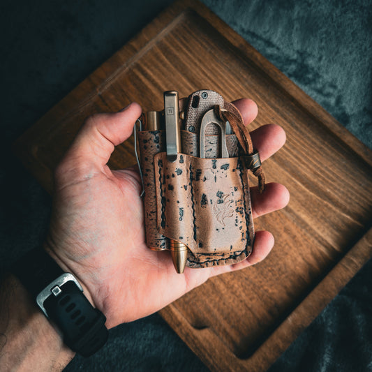 EDC Pocket Organizer (Cork Taupe Leather)