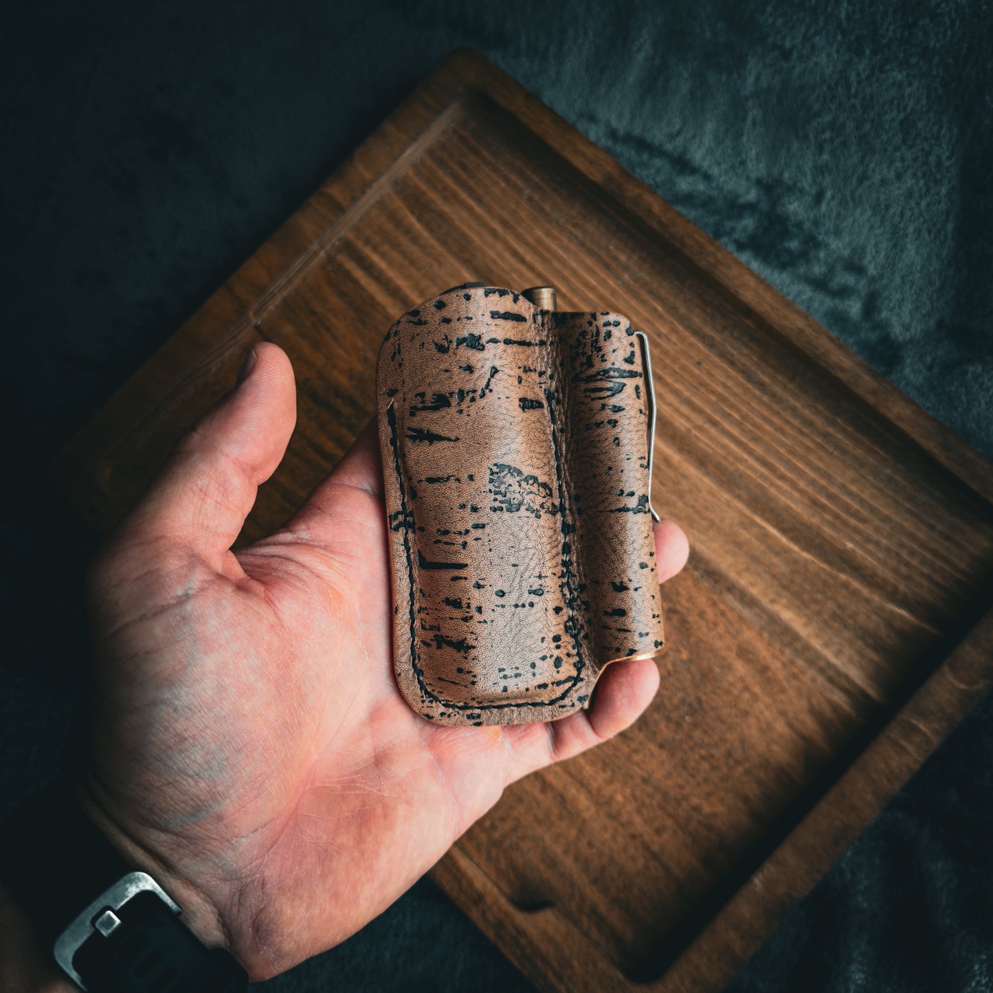 EDC Pocket Organizer (Cork Taupe Leather)