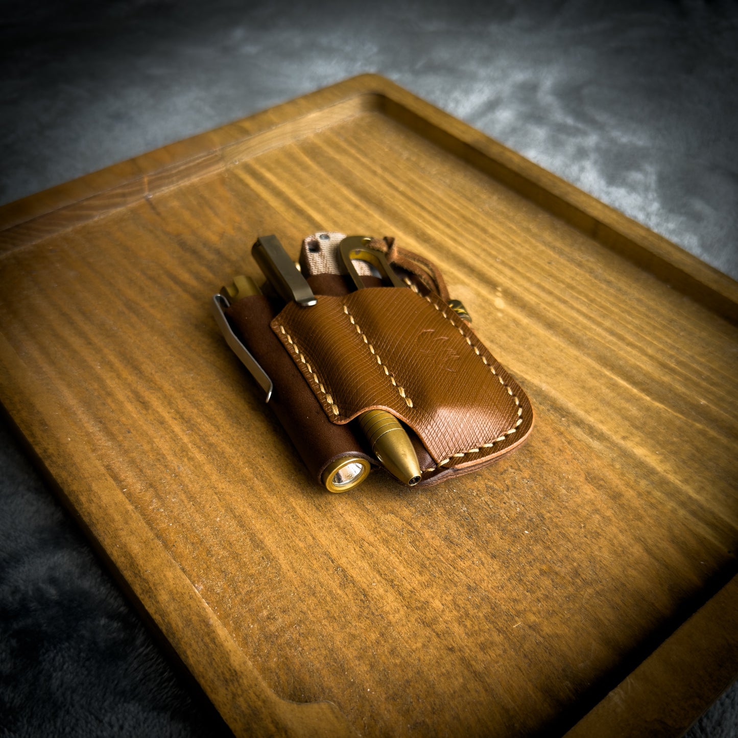 EDC Pocket Organizer (Two-Tone Brown Leather)