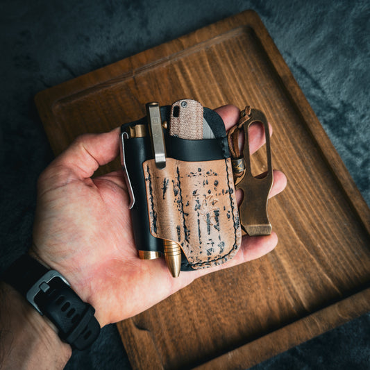 EDC Pocket Organizer (Black & Cork Taupe)