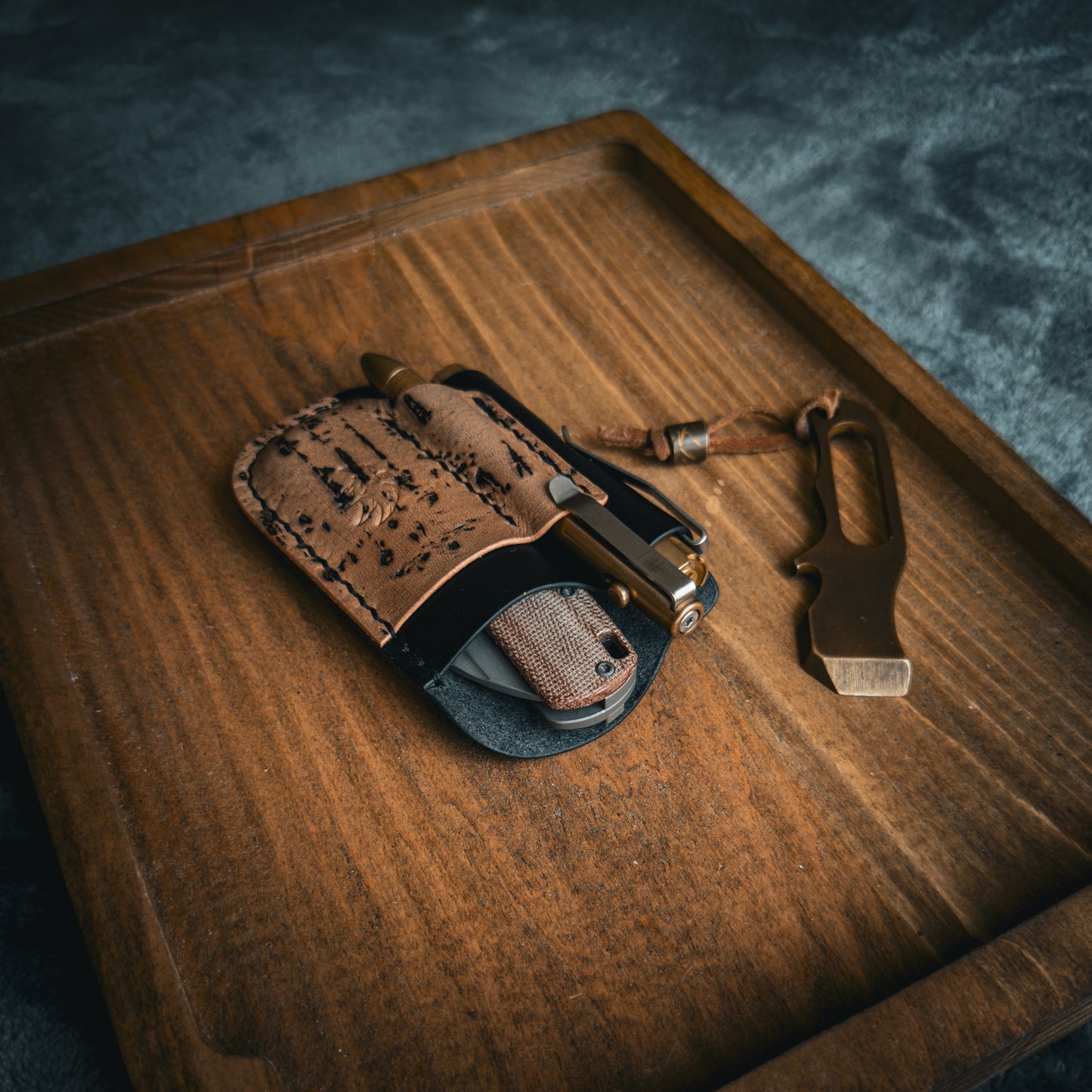 EDC Pocket Organizer (Black & Cork Taupe)