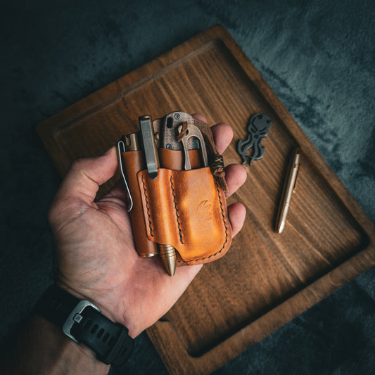 EDC Pocket Organizer (Whisky & Gaucho Oil Buffed Yellow)
