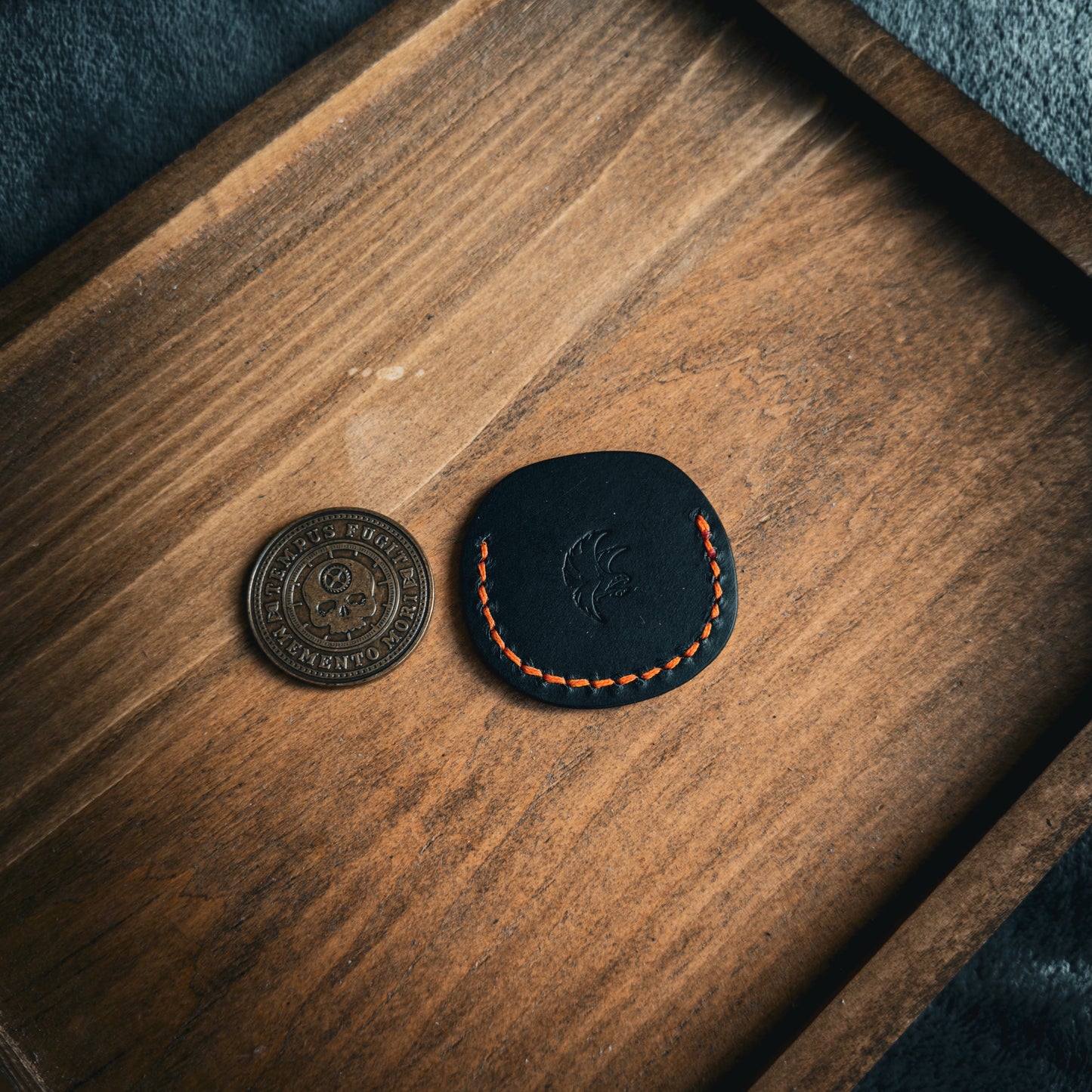 Leather EDC Coin Slip - Halloween Edition