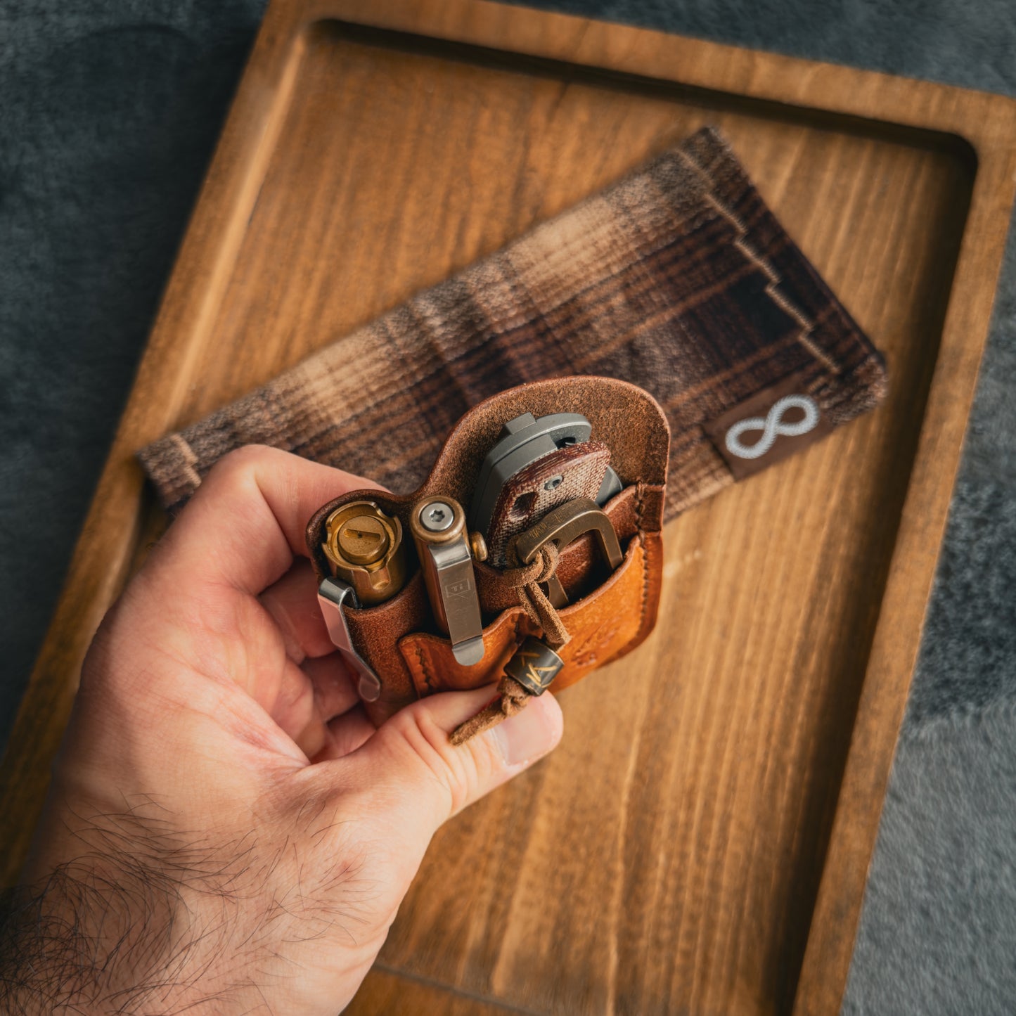 Brown & Olmo Leather Edc Pocket Organizer