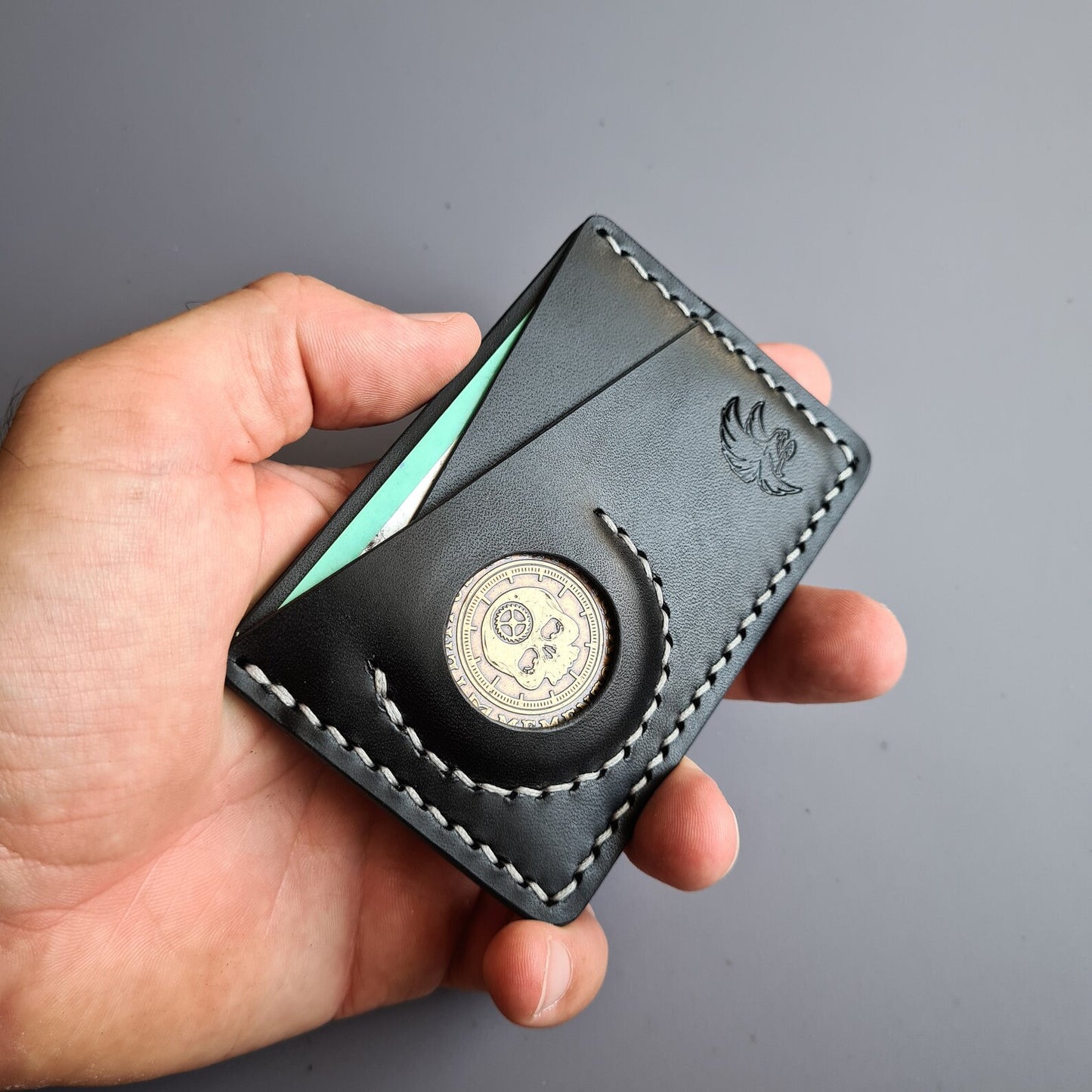 Handmade Minimalist Edc Wallet With Coin Pocket