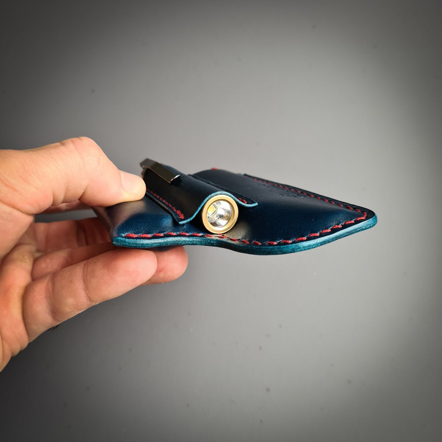 Leather Sheath for Knipex Pliers(Cobra 125),SAK and a Flashlight
