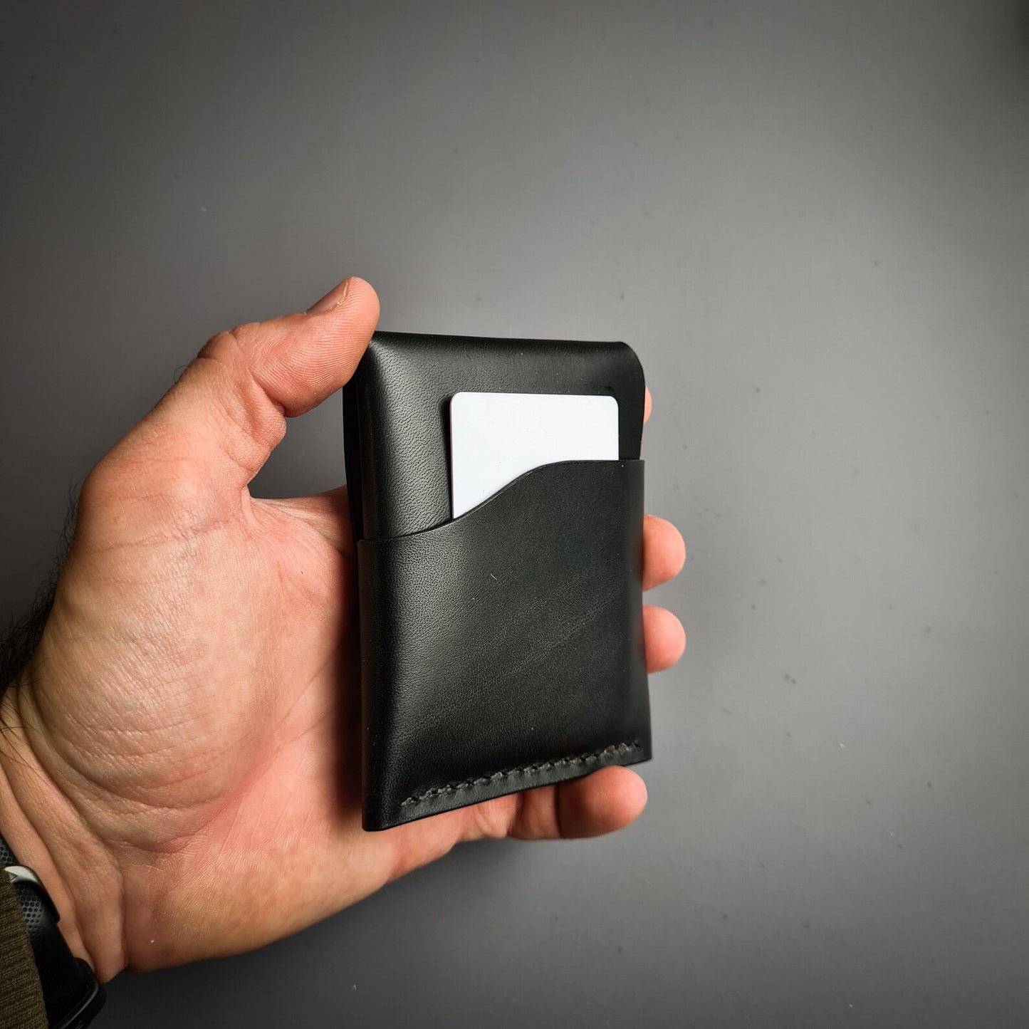 Edc Leather Wallet With Coin Pocket