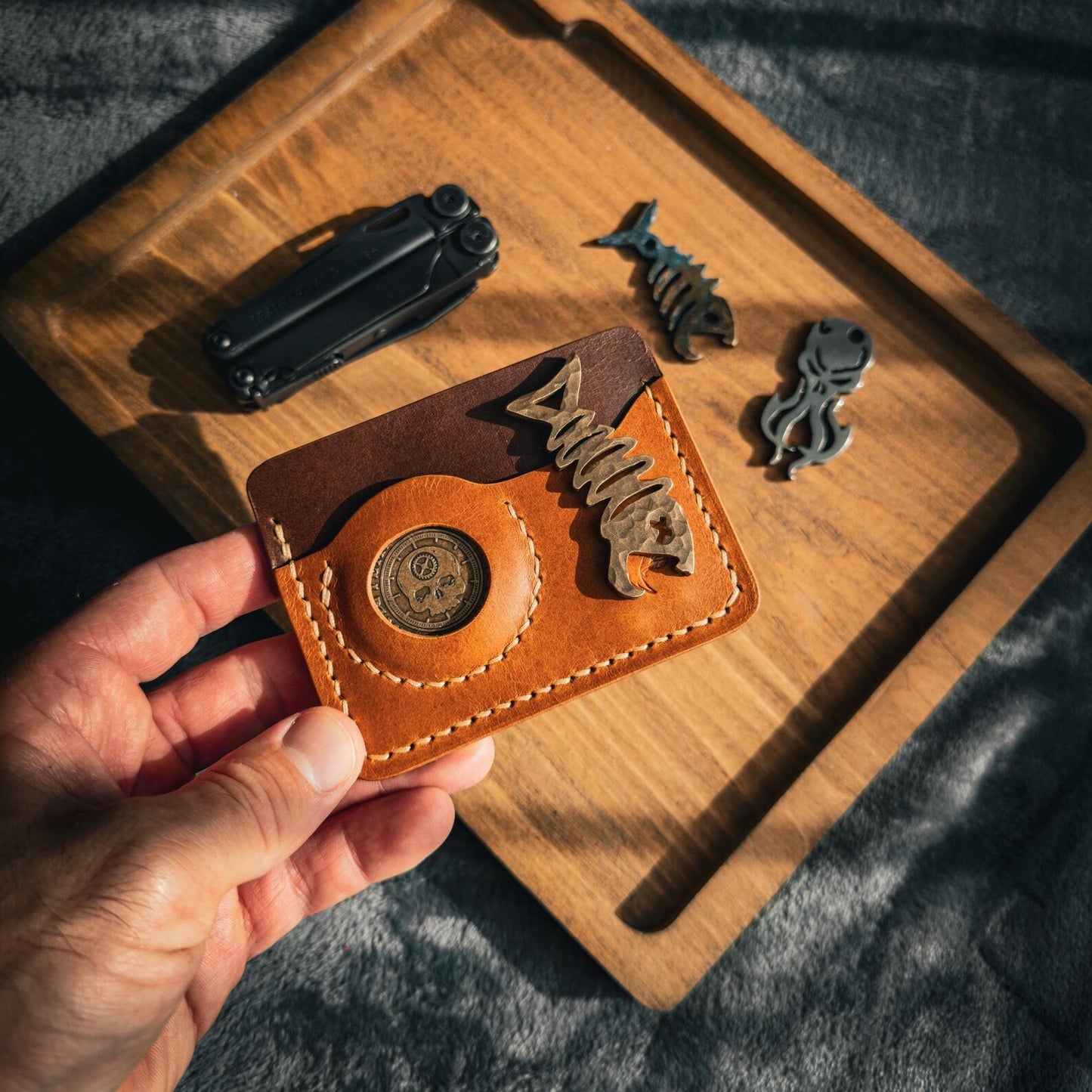 Leather EDC Wallet With Coin Pocket