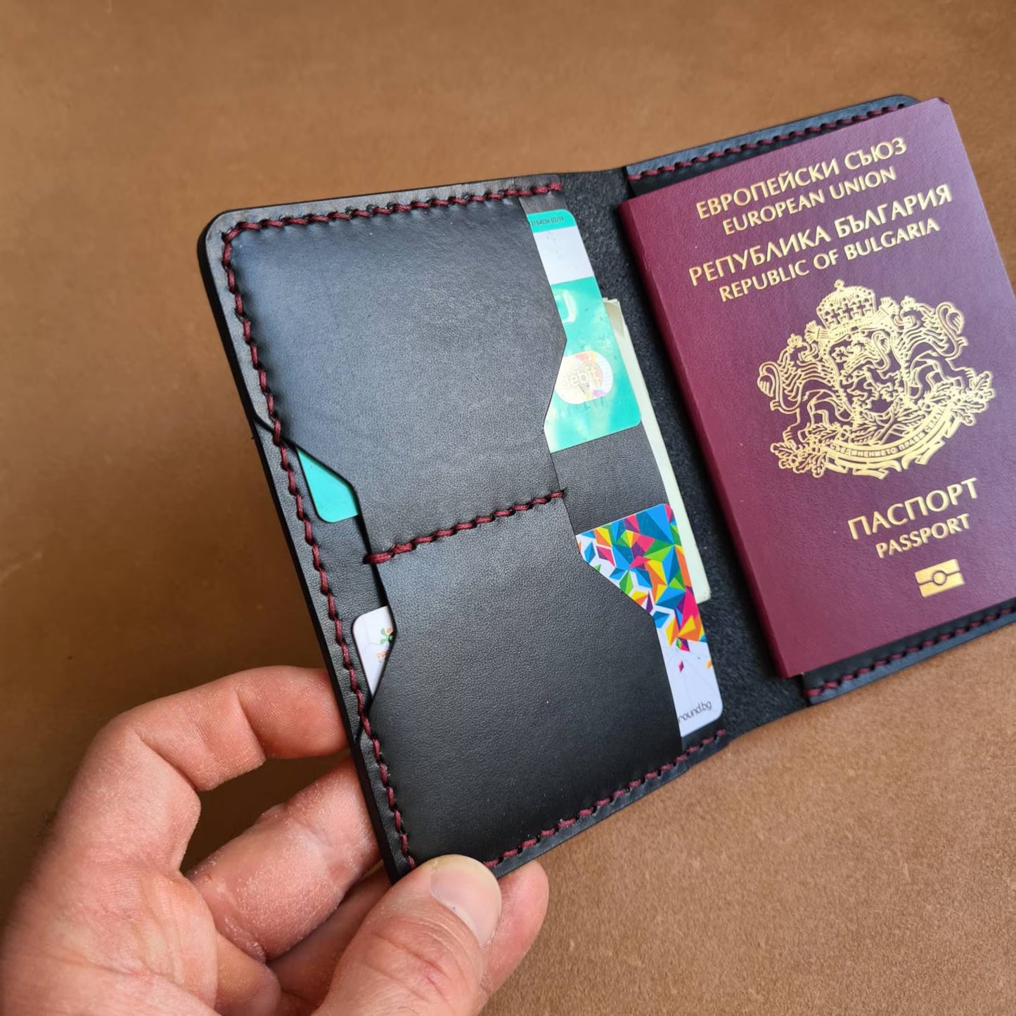 Handmade Leather Passport Wallet | Travel Wallet