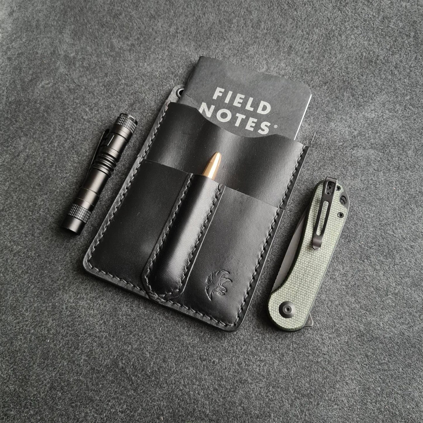 Handgefertigter EDC-Caddy aus Leder | Taschen-Organizer