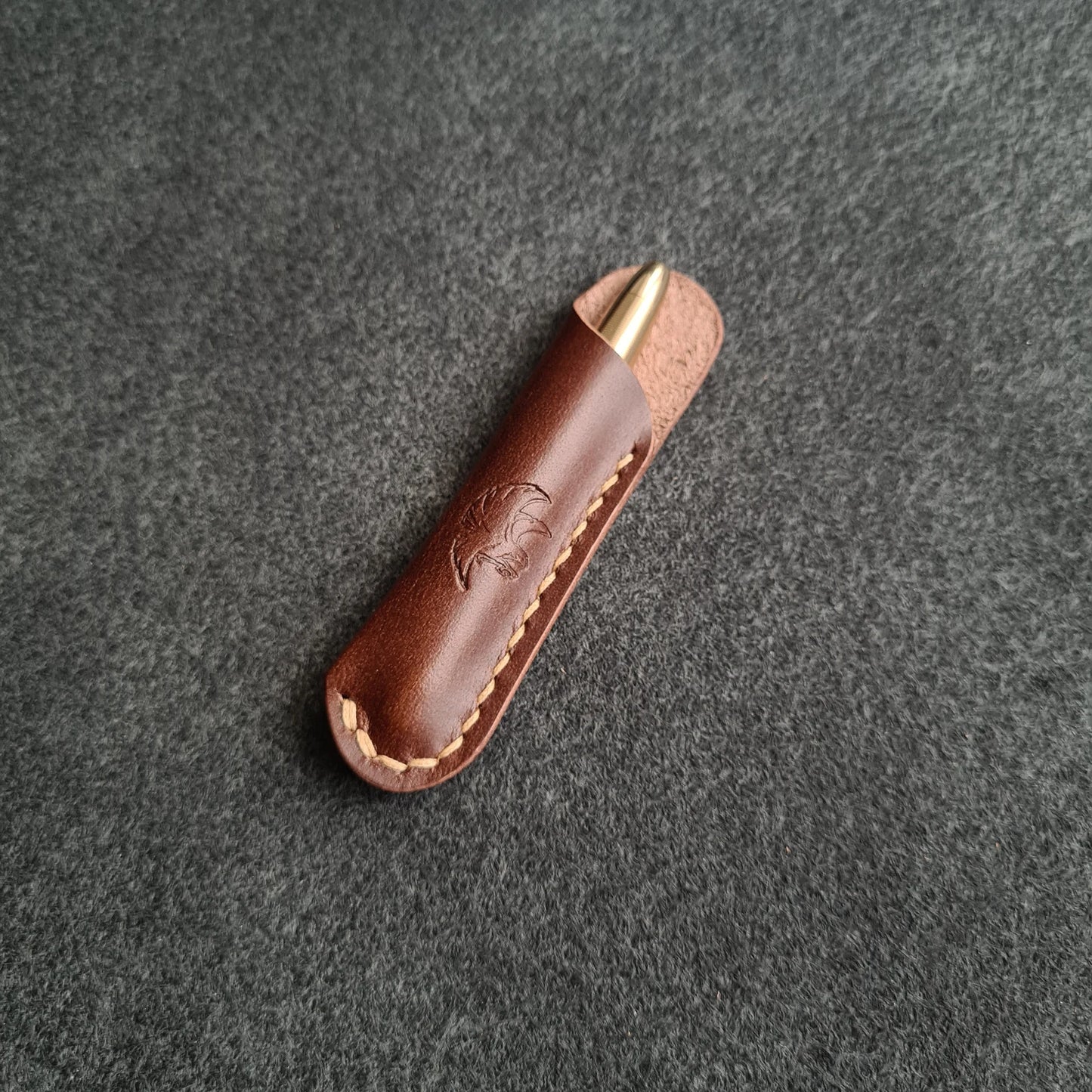 Leather Sleeve for Fisher Space Pen Bullet, Pen Leather Slip