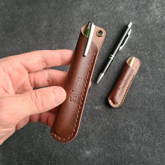 Handmade Leather Pen Sleeve