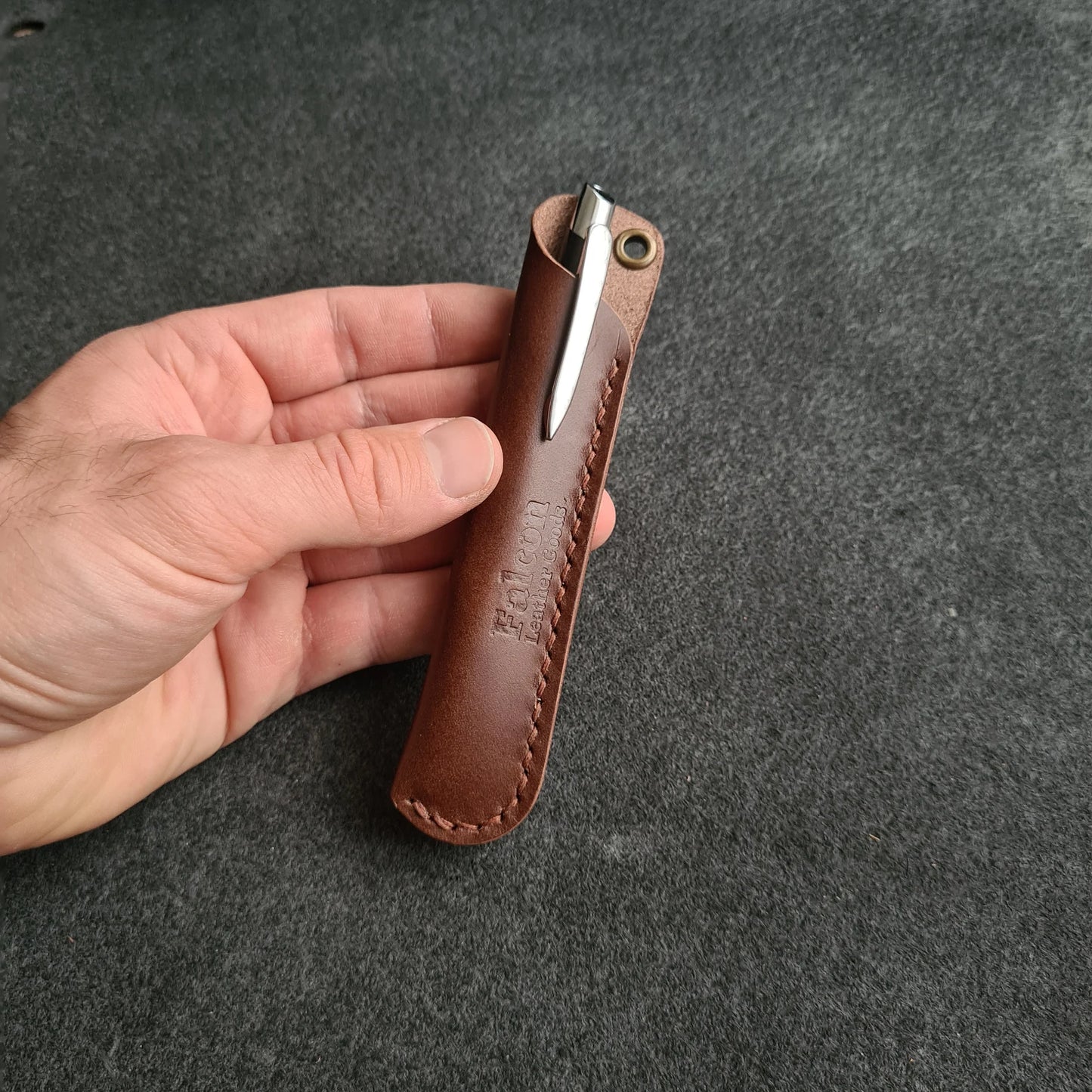 Handmade Leather Pen Sleeve