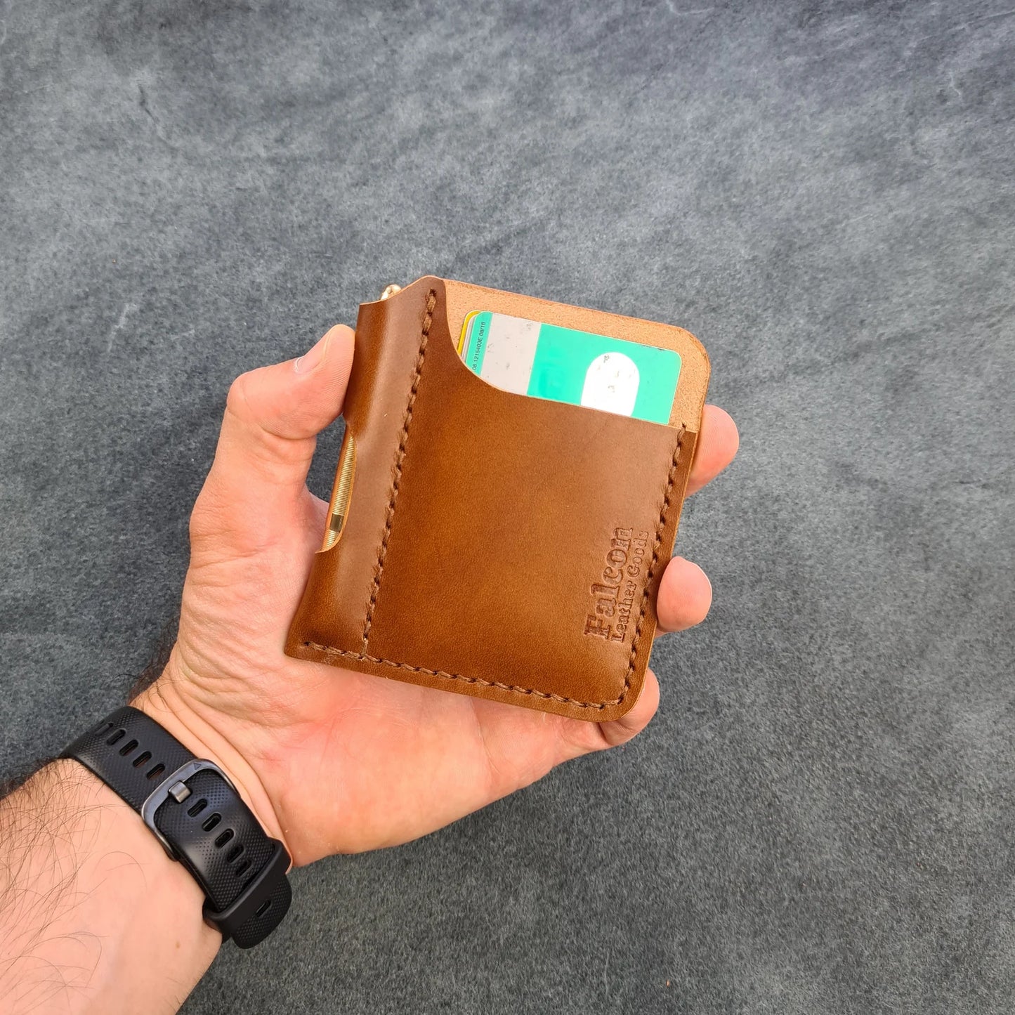 Minimalist Leather Wallet With Pen Slot