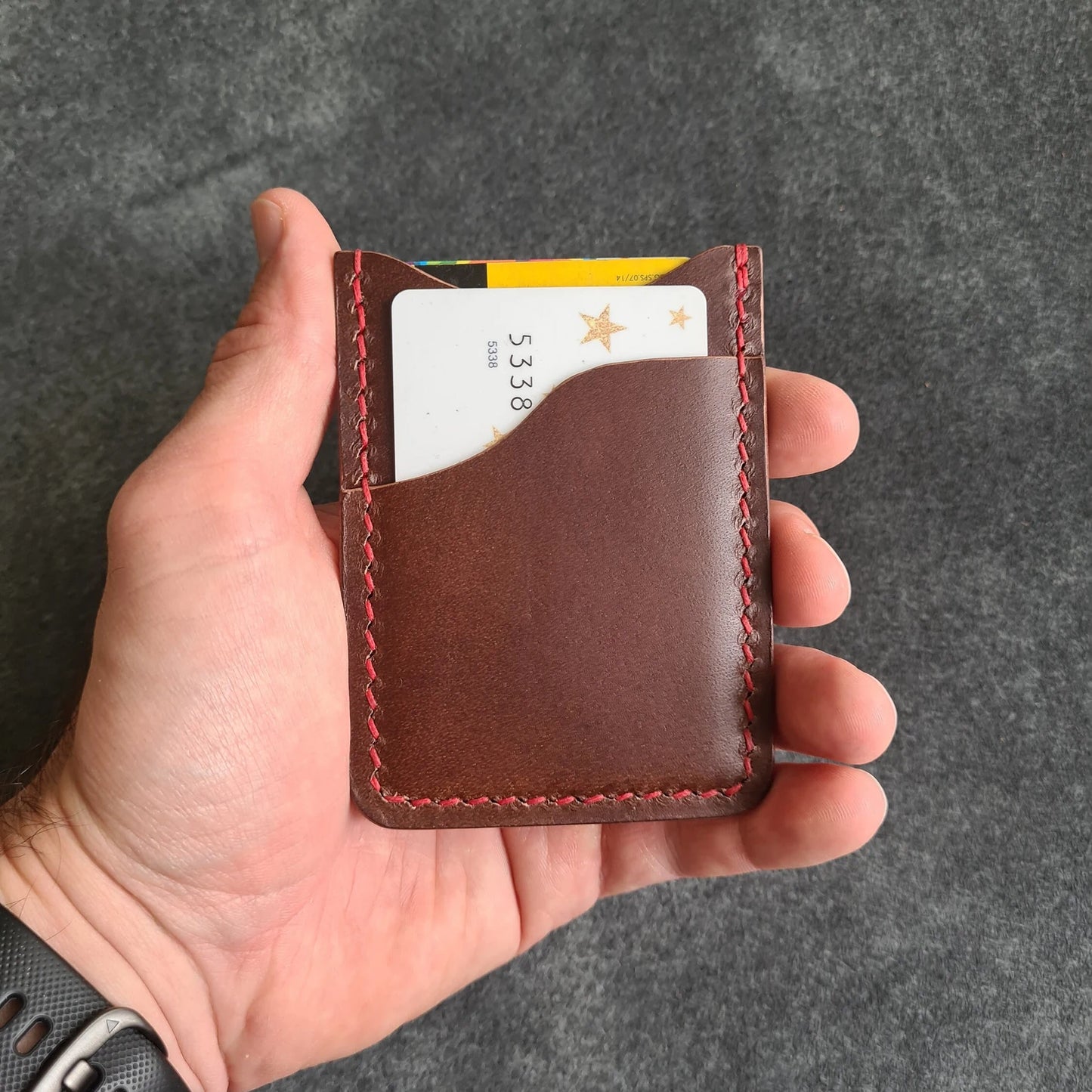 Handmade Minimalist AirTag Leather Wallet
