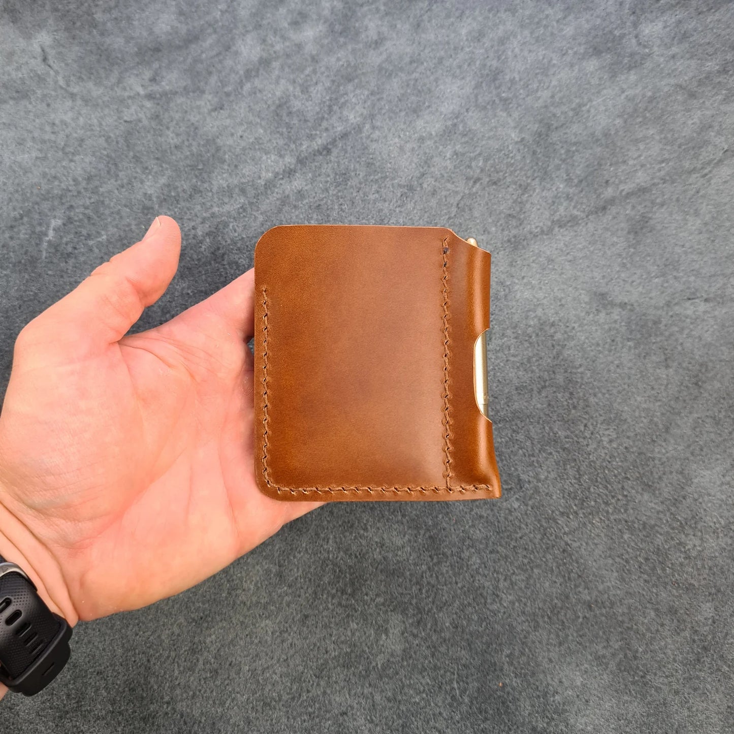 Minimalist Leather Wallet With Pen Slot