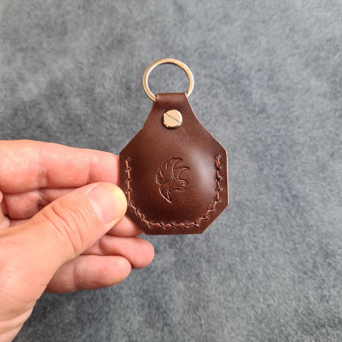 Handmade Leather AirTag Keychain | AirTag Case
