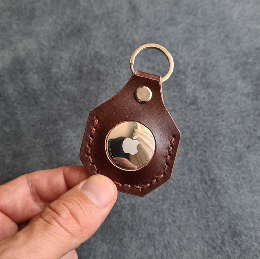 Handmade Leather AirTag Keychain | AirTag Case