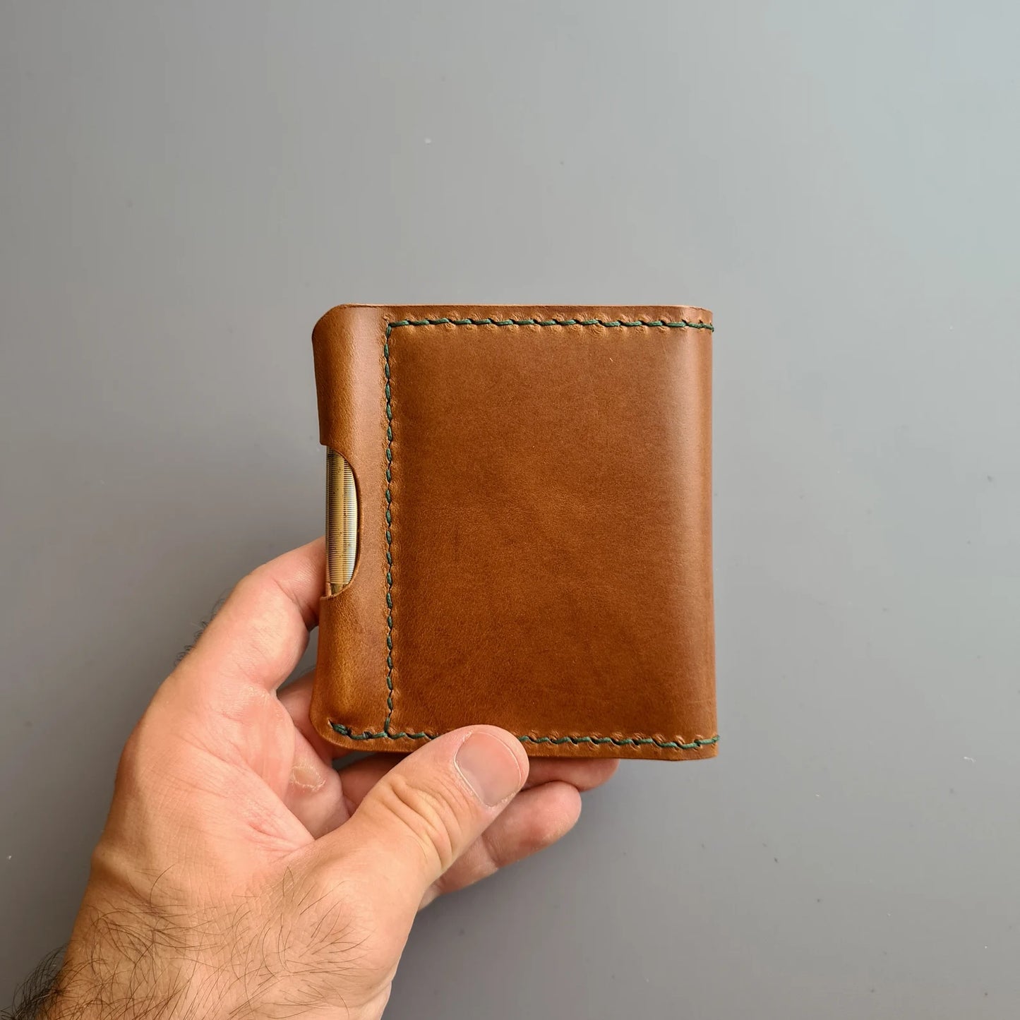 Handmade Edc Leather Wallet with a Pen Slot