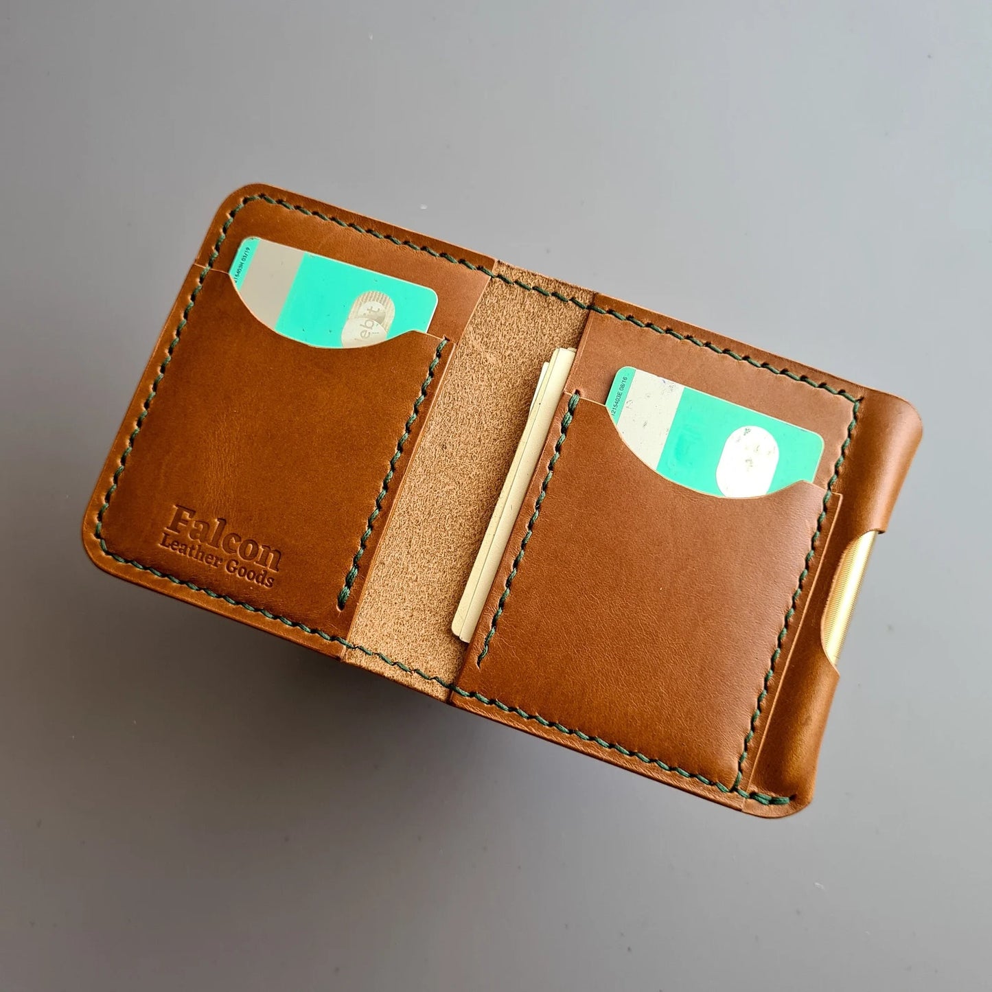 Handmade Edc Leather Wallet with a Pen Slot