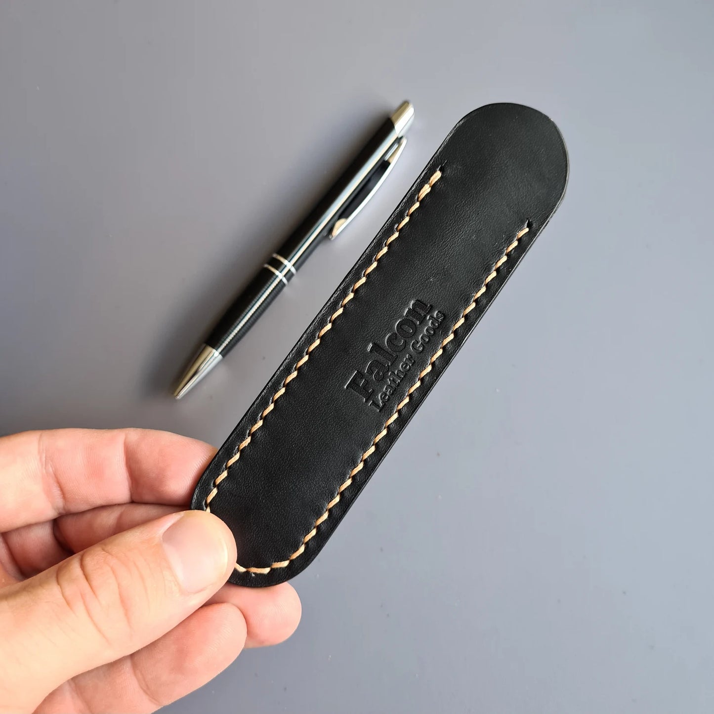 Handmade Leather Pen Sleeve