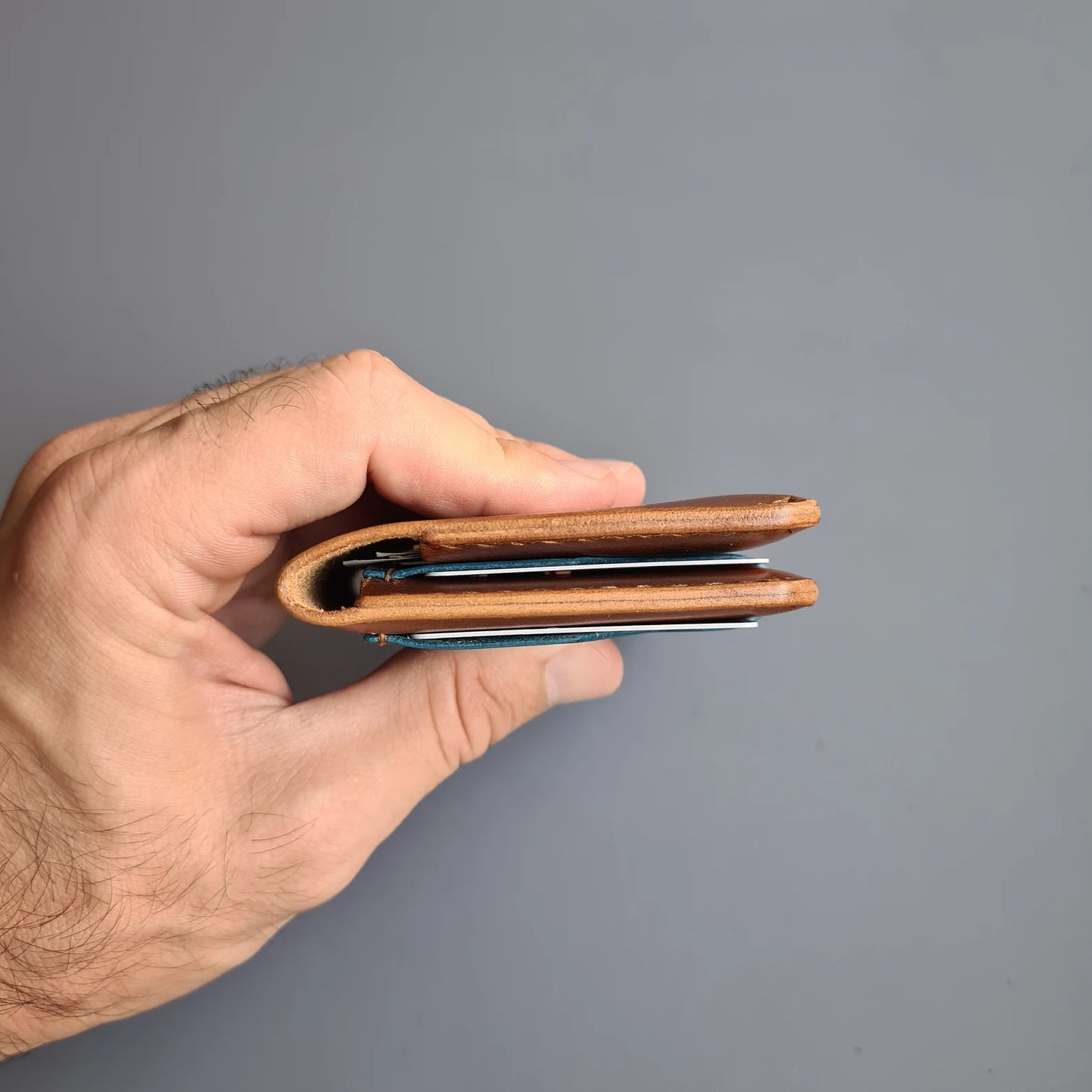 Edc Bifold Two-tone Leather Wallet
