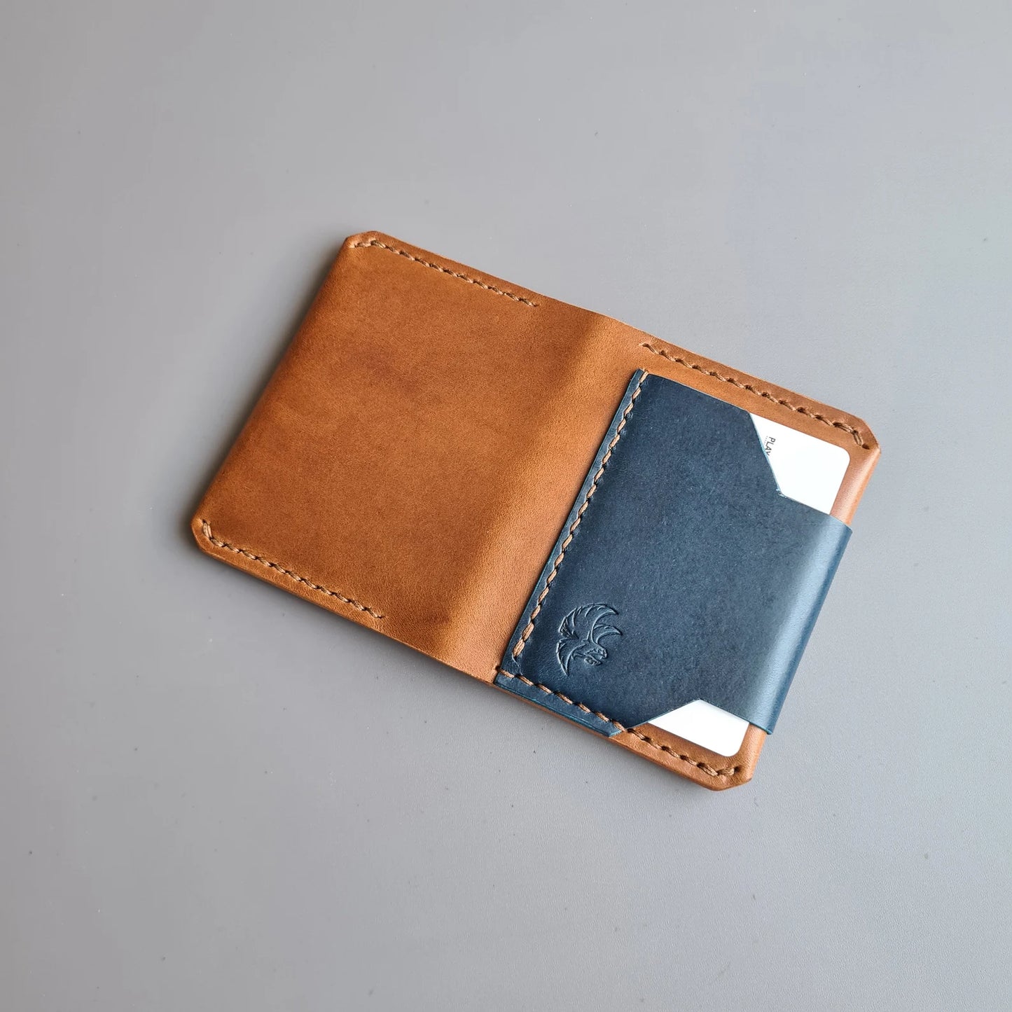 Edc Bifold Two-tone Leather Wallet