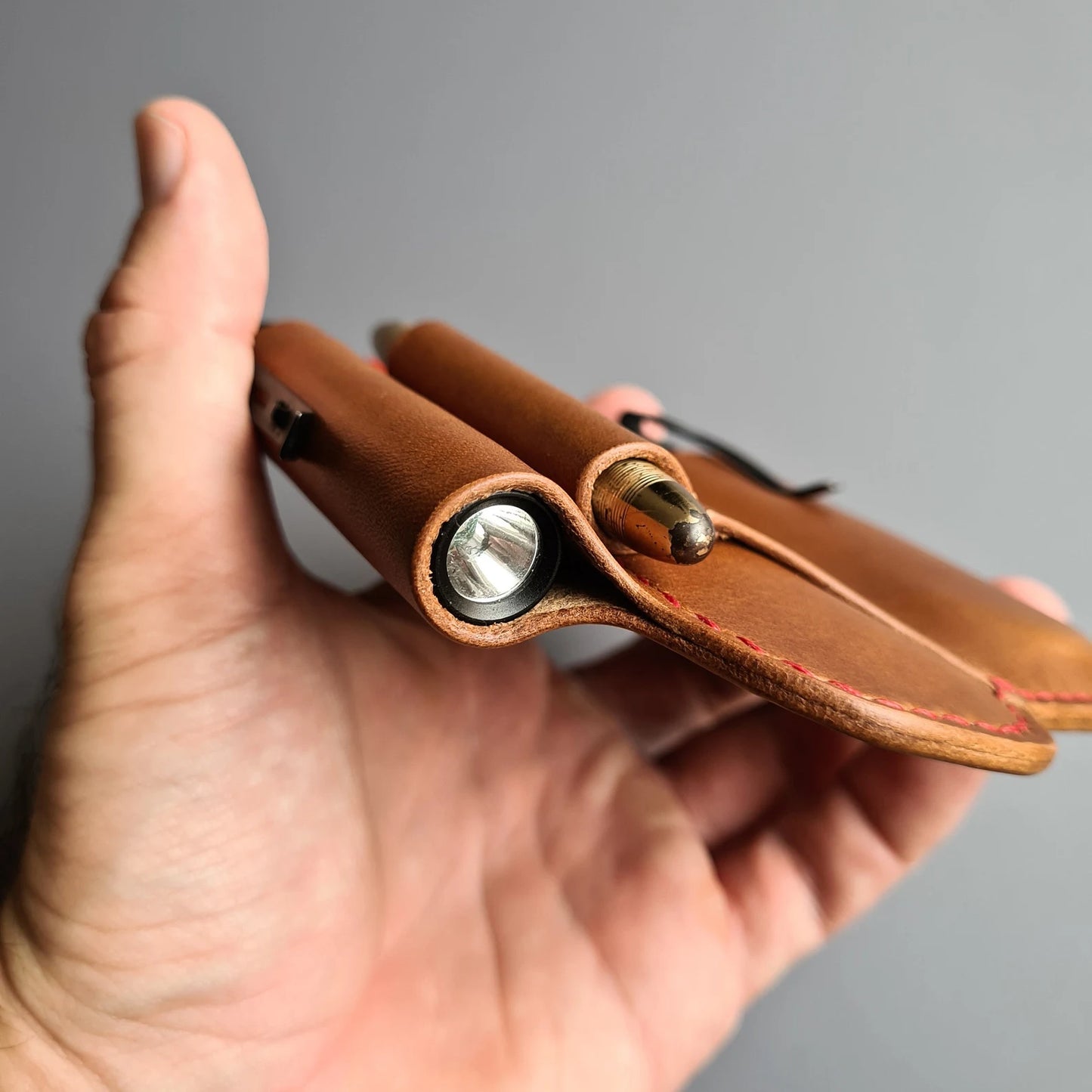 Handmade Edc Leather Organizer With Belt Loop