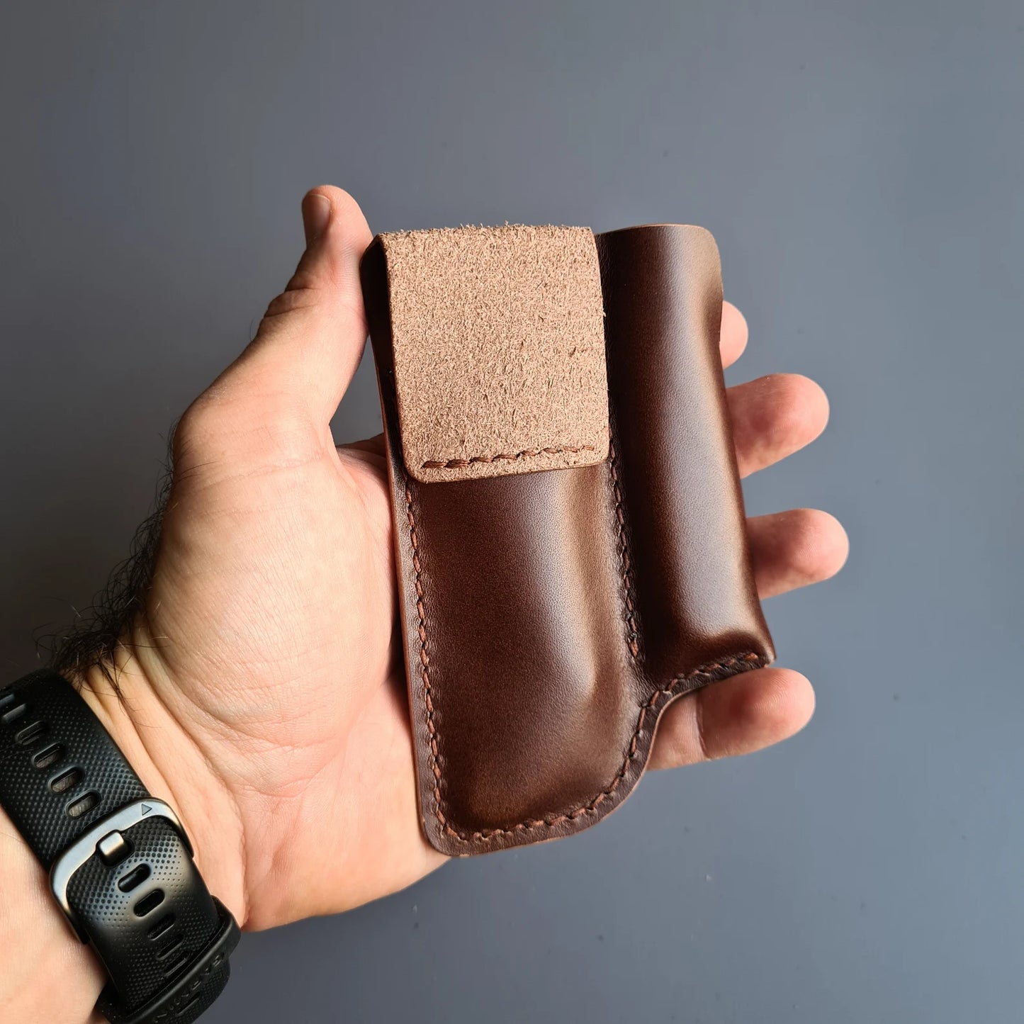 Leather Sheath with Belt Loop for Knipex Pliers(Cobra 125),SAK & Pen