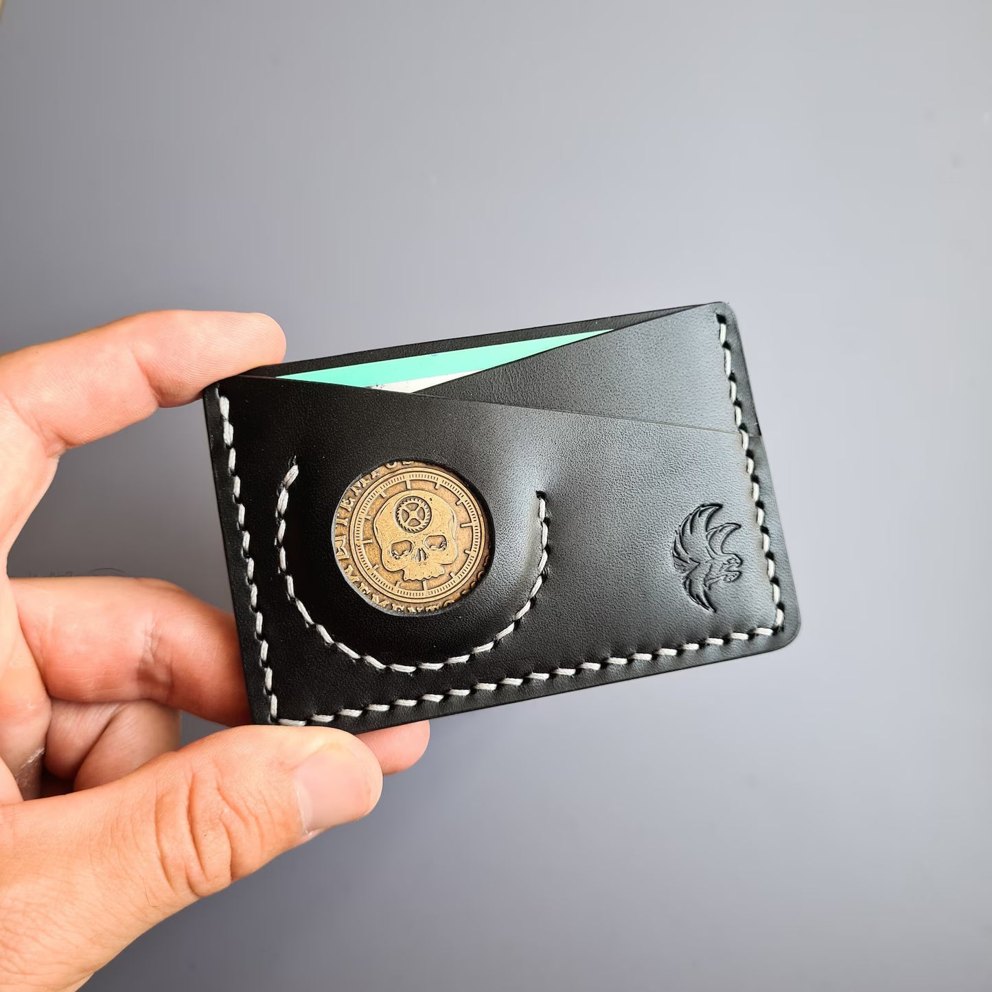 Handmade Minimalist Edc Wallet With Coin Pocket