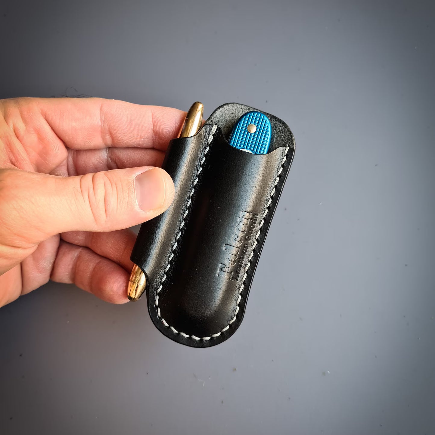 Leather EDC Organizer for Knife & Pen