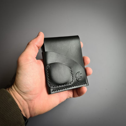Edc Leather Wallet With Coin Pocket