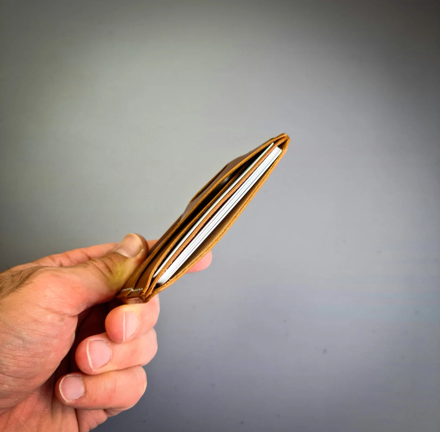 Leather EDC Wallet With Pen Slot & Coin Pocket