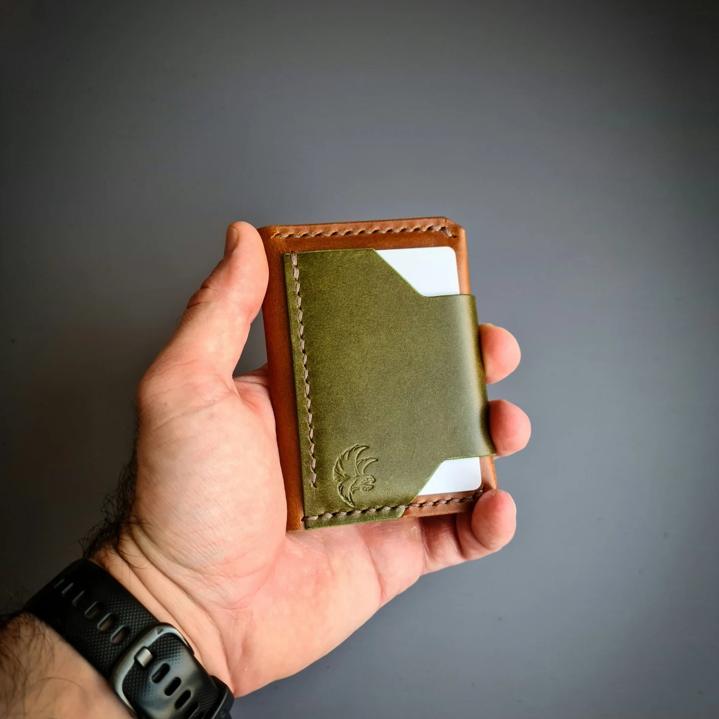 Edc Bifold Two-tone Leather Wallet