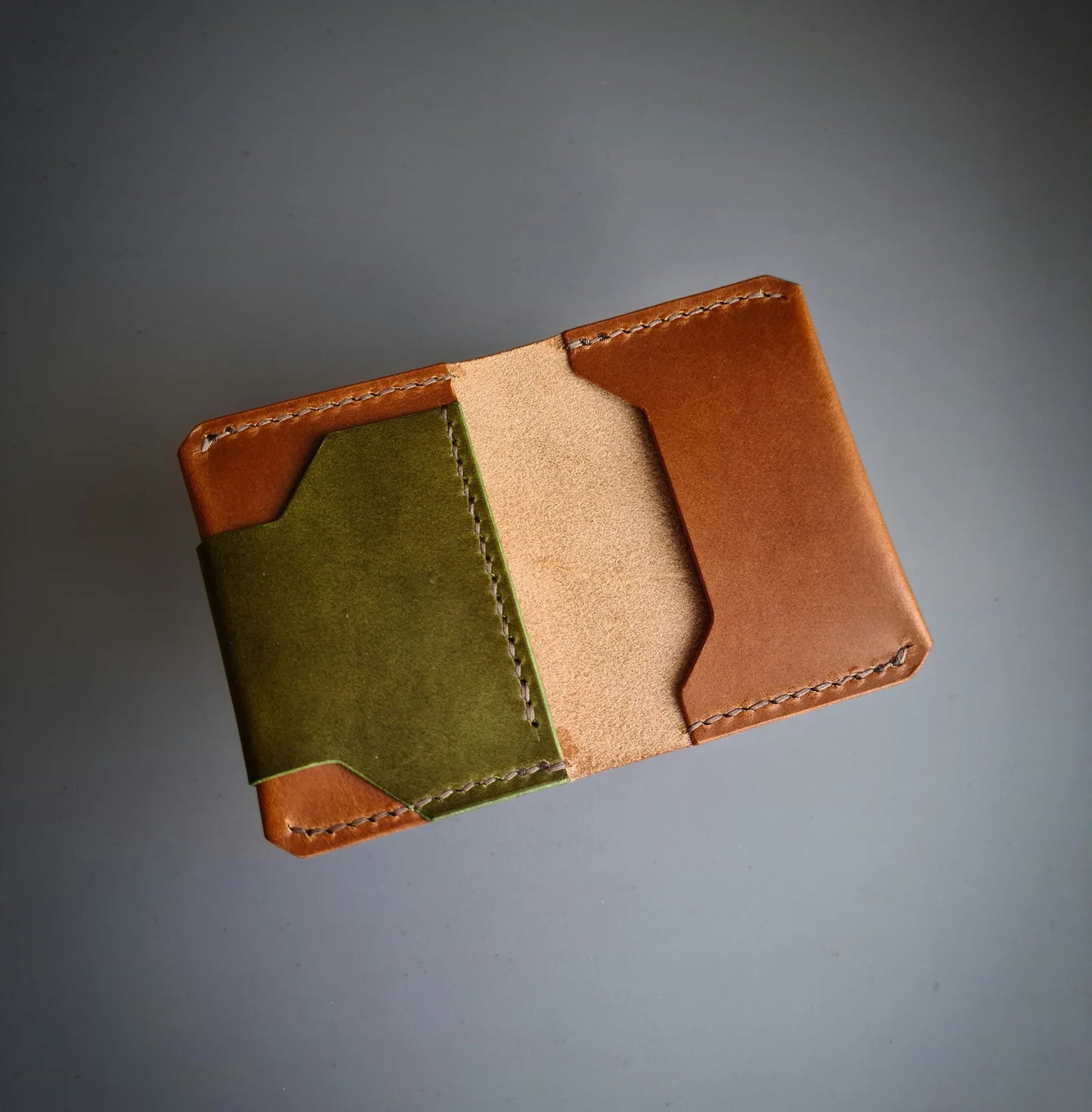 Edc Bifold Two-tone Leather Wallet