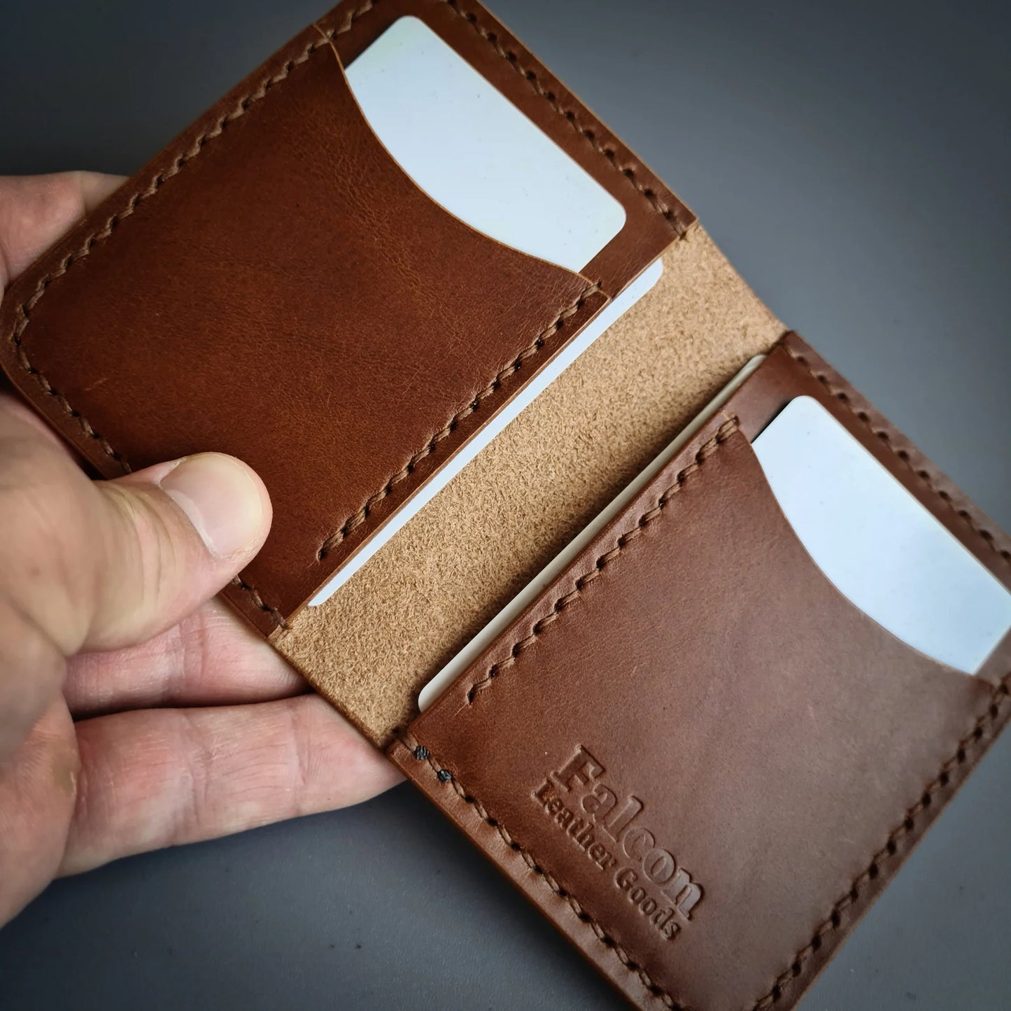 Handmade Leather Bifold Wallet