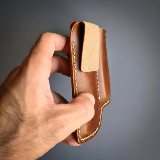 Leather Sheath for Knipex Cobra 125 and SAK With a Belt Loop