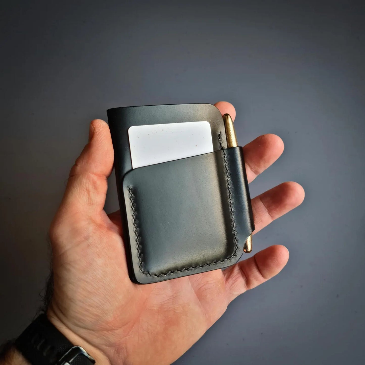 3-Slots Leather EDC Wallet With Pen Slot