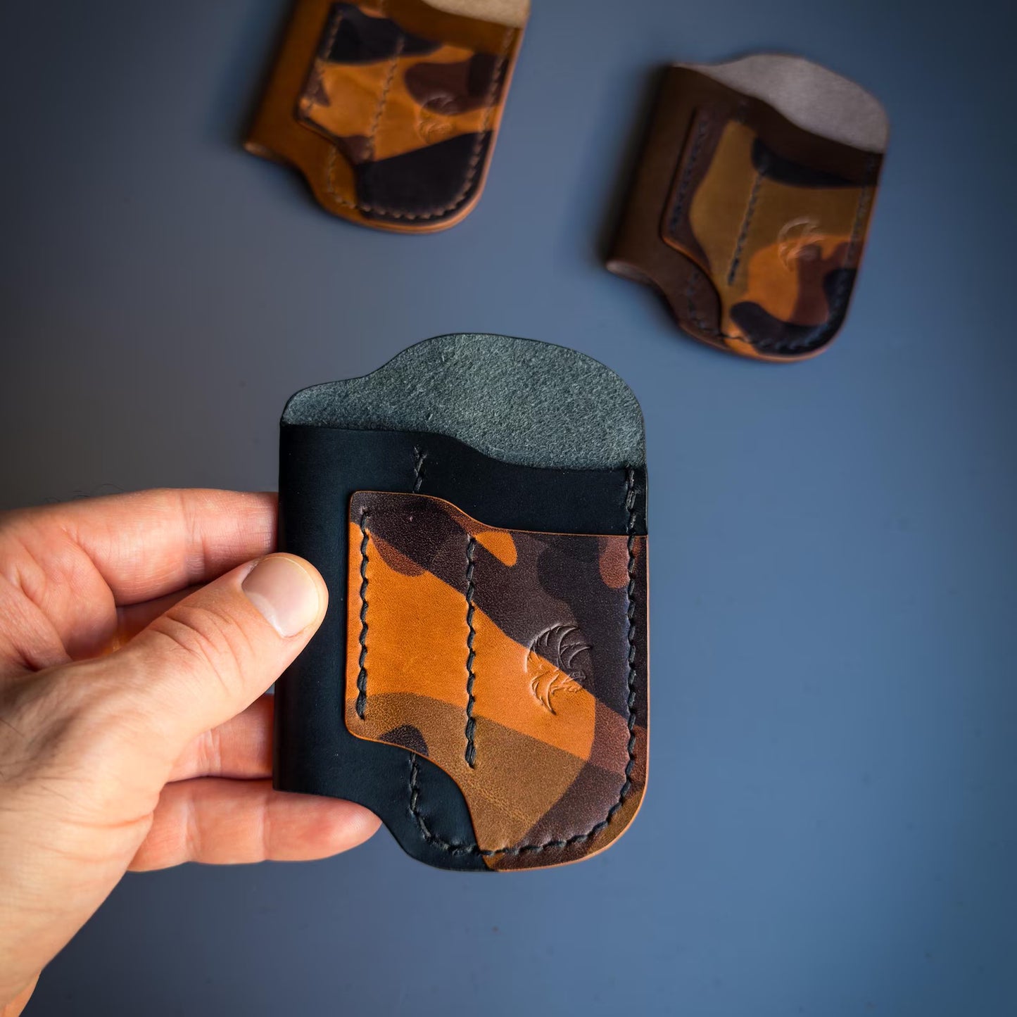 Camo Leather Edc Pocket Organizer