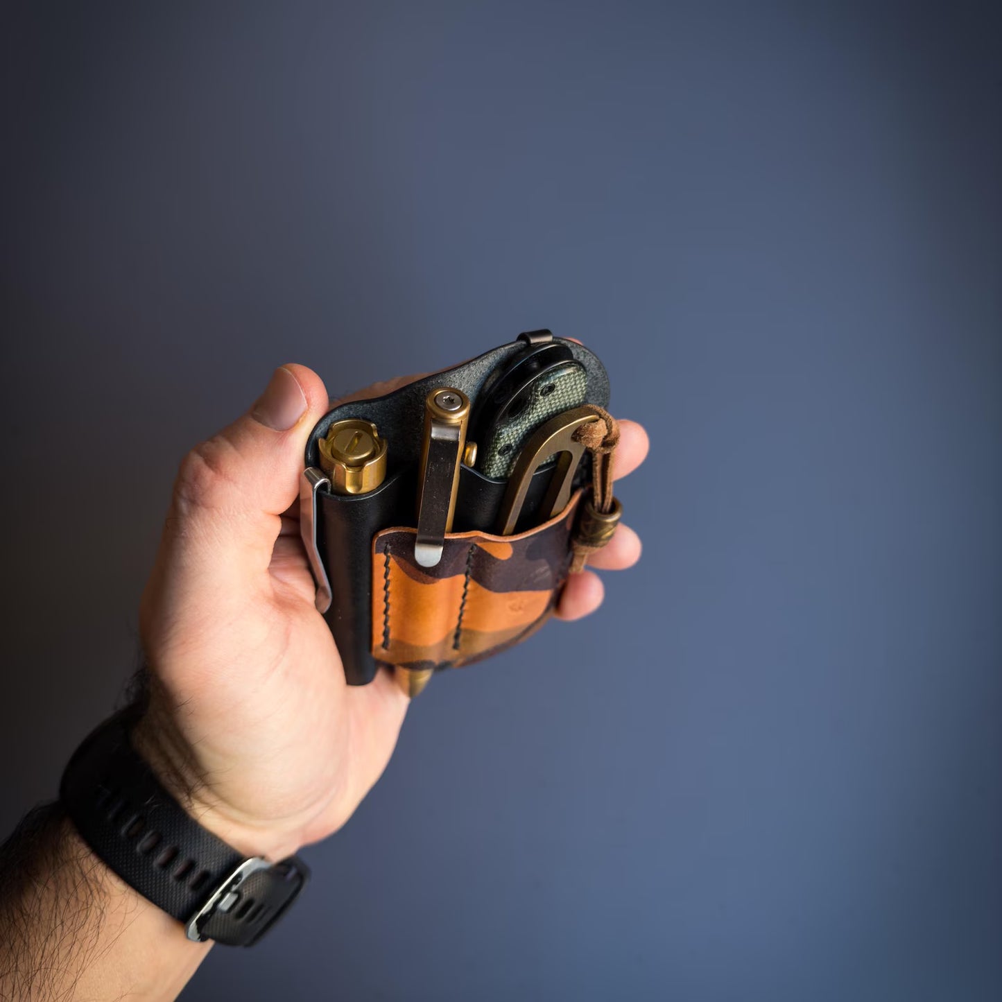 Camo Leather Edc Pocket Organizer