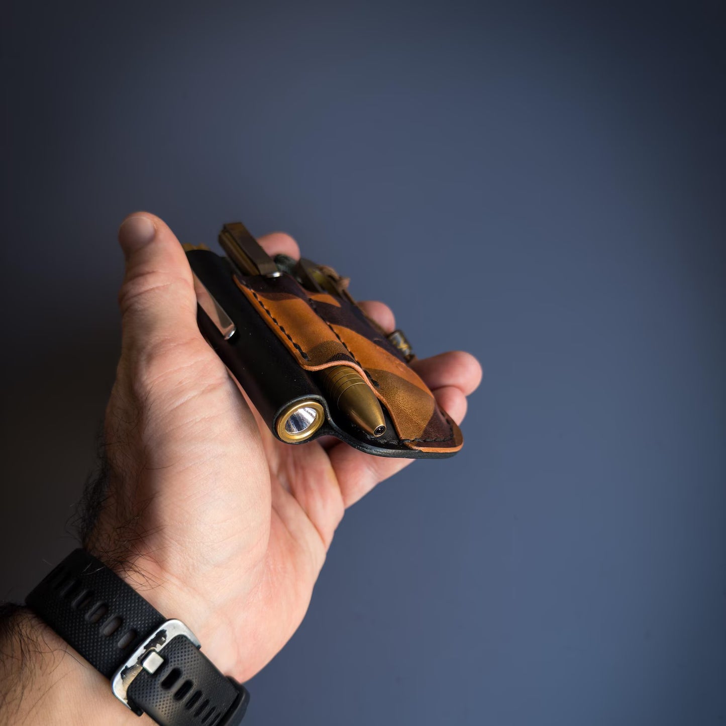 Camo Leather Edc Pocket Organizer