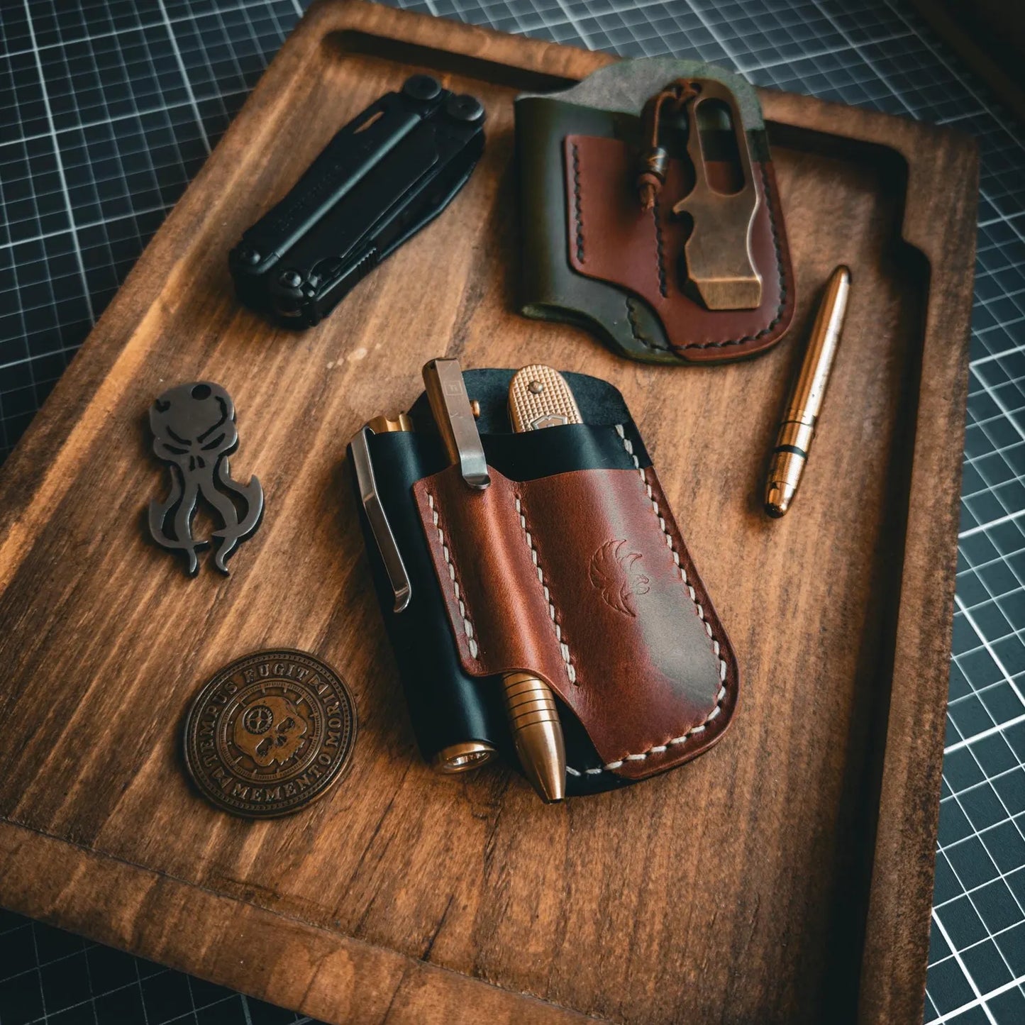 Leather Edc Pocket Organizer