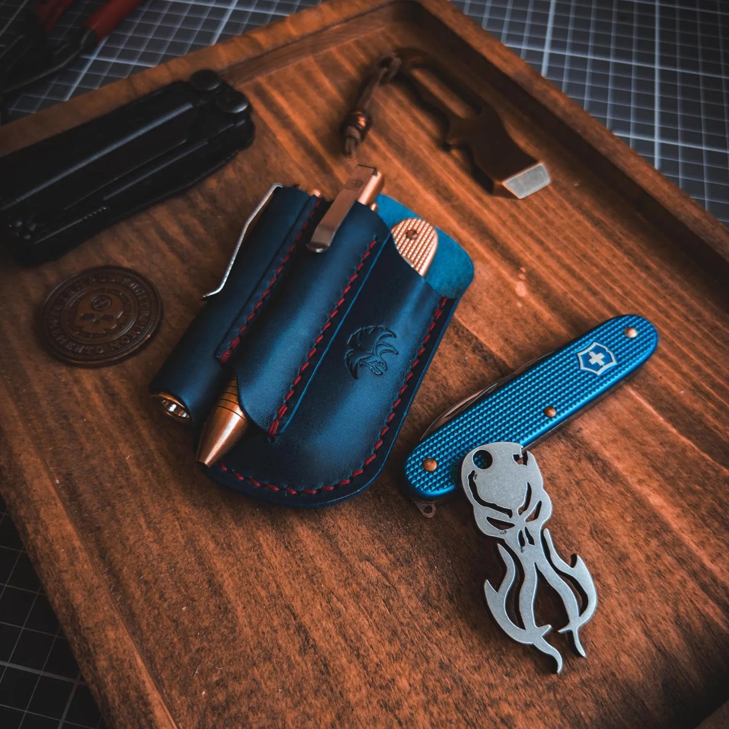 Leather Edc Pocket Organizer