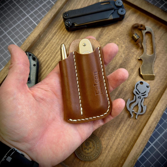Leather EDC Pocket Organizer for a SAK/Slip Joint & Small Pen