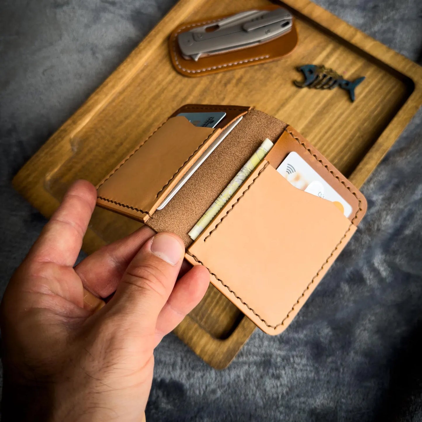 Handmade Bifold Leather Wallet